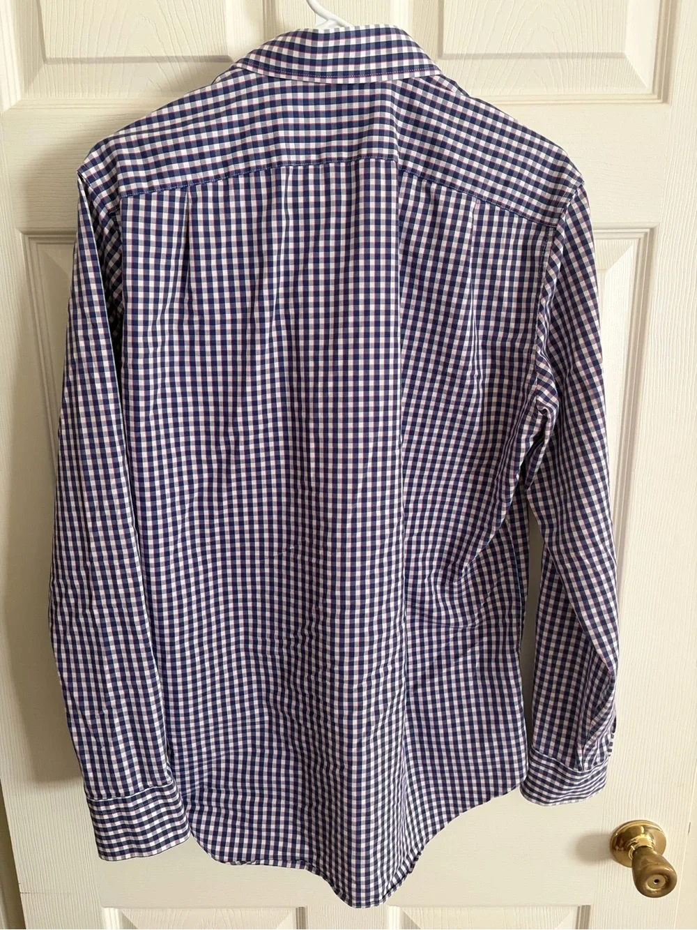 J.Crew Men's red, white and blue Checked Button-Down Shirt